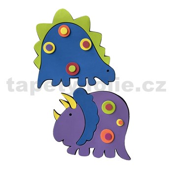 3D pěnová dekorace na zeď dinosauři 48 x 25 cm