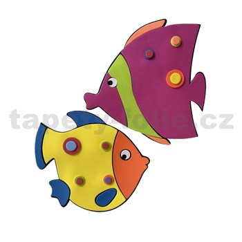 3D pěnová dekorace na zeď rybky 48 x 25 cm