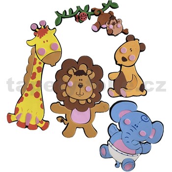 3D pěnová dekorace na zeď jungle 41,5 x 31,5 cm AKCE