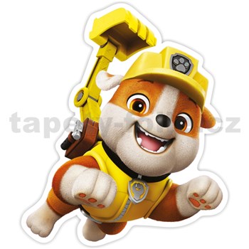 3D Pěnová dekorace na zeď Tlapková patrola Rubble v akci (Paw Patrol)