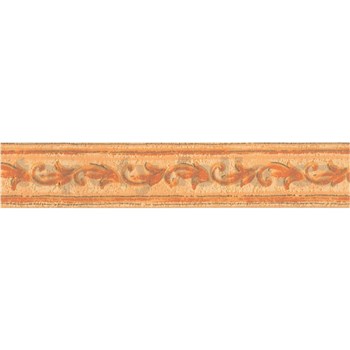 Vinylové bordury na zeď ornamenty oranžové  rozměr 5 cm x 5 m - POSLEDNÍ KUSY