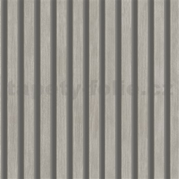 Vliesové tapety na zeď IMPOL dekorační obklad - lamely šedé