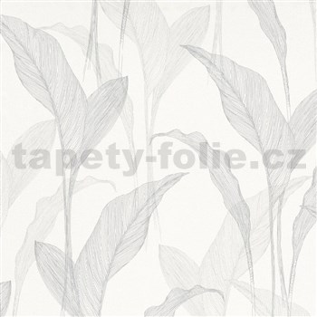 Vliesové tapety na zeď ELLE DECORATION 2 listy šedé na bílém podkladu