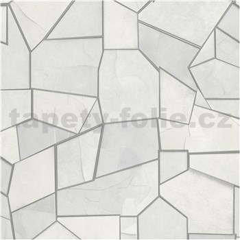 Vliesové tapety na zeď ELLE DECORATION 4 geometrický vzor bílo-šedý