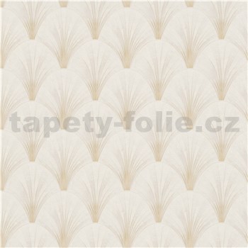 Vliesové tapety na zeď ELLE DECORATION 4 art-deco zlaté na bílém podkladu