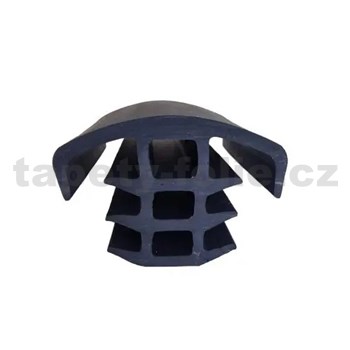 Gumový těsnící profil se stříškou (pro montáž přes svorky) pro FV panely, mezera 19-23mm, návin 6m