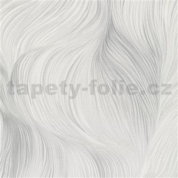 Vliesové tapety na zeď GMK Fashion for walls  5 jemné vlnovky šedo-bílé