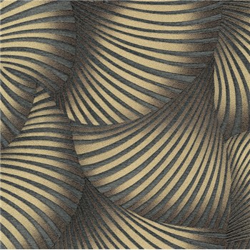 Vliesové tapety na zeď GMK Fashion for walls  5 3D twill zlatý na tmavě šedém podkladu