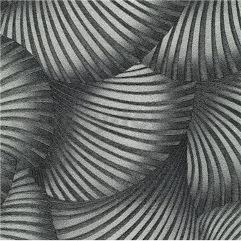 Vliesové tapety na zeď GMK Fashion for walls  5 3D twill stříbrný na černém podkladu