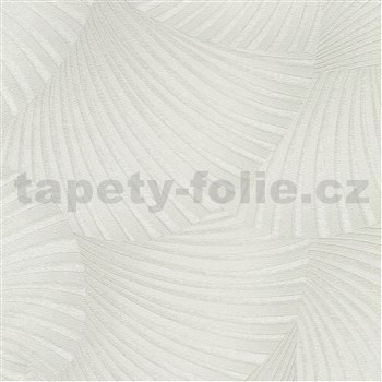 Vliesové tapety na zeď GMK Fashion for walls  5 3D twill bílý na krémovém podkladu