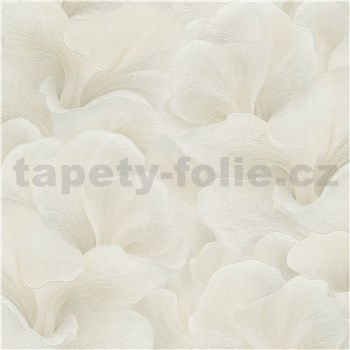 Vliesové tapety na zeď GMK Fashion for walls  5 florání vzor metalicky krémový