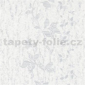 Vliesové tapety na zeď IMPOL HIT popínavé stonky bílé se stříbrnými odlesky