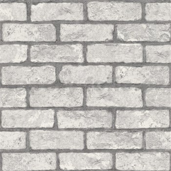 Papírové tapety na zeď IMPOL cihly šedé POSLEDNÍ KUS