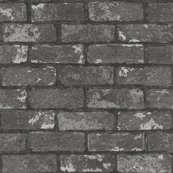 Papírové tapety na zeď IMPOL cihly tmavě šedé POSLEDNÍ KUSY