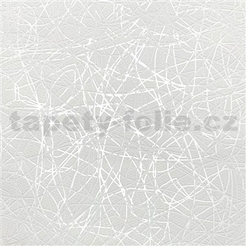Vliesové tapety na zeď IMPOL Basic bílá s vytlačovaným lesklým vzorem