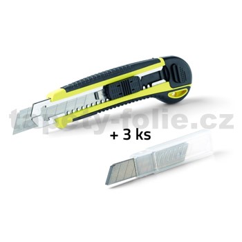 Odlamovací nůž, výsuvný, 3 ks náhradního ostří Nippon