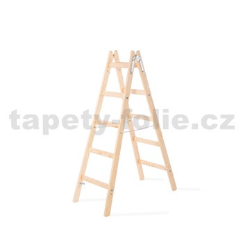 Štafle malířské PREMIUM, 5 příček, dřevěný žebřík, 150kg