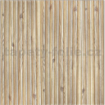 Samolepící pěnové 3D panely rozměr 70 x 70 cm, Boazeria dřevo světlé