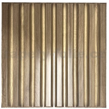 Obkladové panely 3D PVC SLATS dřevo hnědé 500 x 500 mm, tloušťka 1 mm - POSLEDNÍ KUSY
