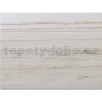 Obkladové panely 3D PVC rozměr 440 x 580 mm obklad malý krémový s žíháním