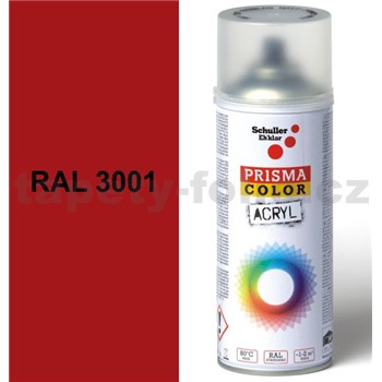 Sprej signální červený lesklý 400ml, odstín RAL 3001 barva signální červená lesklá