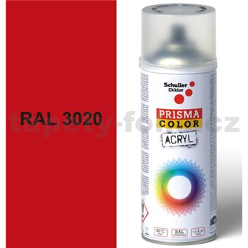 Sprej červený lesklý 400ml, odstín RAL 3020 barva dopravní červená lesklá