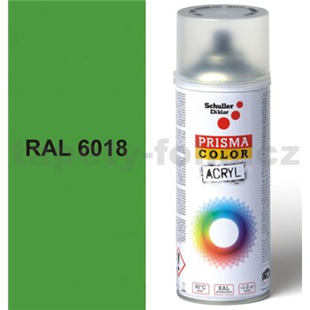 Sprej zelený lesklý 400ml, odstín RAL 6018 barva žluto-zelená lesklá