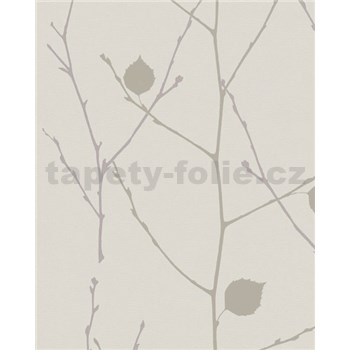 Vliesové tapety na zeď Summer Time větve s listy světle hnědo-růžové AKCE