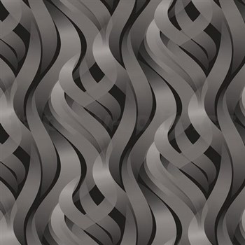 Vliesové tapety na zeď Kinetic 3D abstrakt šedý - POSLEDNÍ KUSY