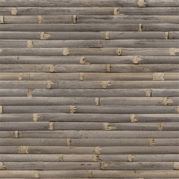 Vliesové tapety na zeď IMPOL Wanderlust bambusový obklad šedo-hnědý
