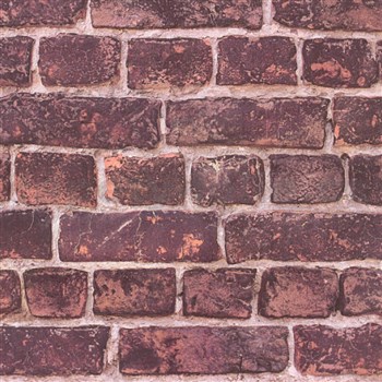 Vliesové tapety na zeď IMPOL Wood and Stone 2 cihly bordově červené