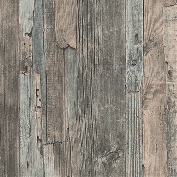 Vliesové tapety IMPOL Wood and Stone 2 dřevo vintage hnědo-šedé