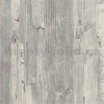 Vliesové tapety IMPOL Wood and Stone 2 dřevo vintage šedé