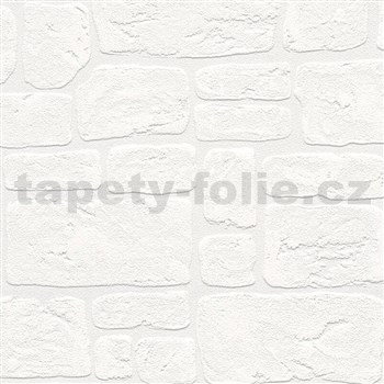 Vinylové tapety na zeď Adelaide kameny bílé
