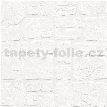 Vinylové tapety na zeď Adelaide kameny bílé