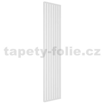 Předělovací lamelová stěna bílá mat 3D lamely 2750 x 580 x 65 mm