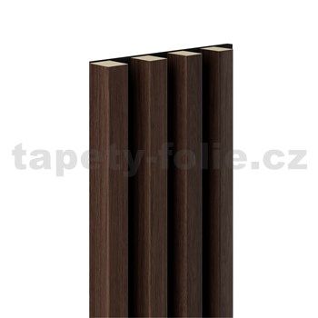 Dekorační panely MAXI dub tmavý 3D lamely na filcovém podkladu 270 x 17,7 cm