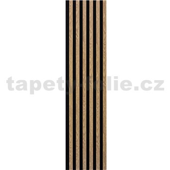Akustické dekorační panely dub světlý 3D lamely na filcovém podkladu 270 x 30 cm - AKCE