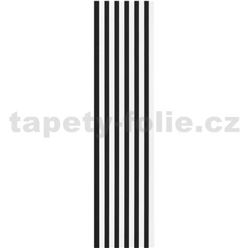 Akustické dekorační panely bílé 3D lamely na filcovém podkladu 250 x 30 cm - POSLEDNÍ KUSY