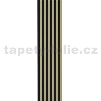 Dekorační panely olivové 3D lamely na filcovém podkladu 270 x 30 cm