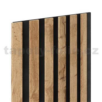 Dekorační panely SLIM wotan 3D lamely na filcovém podkladu 270 x 30 cm