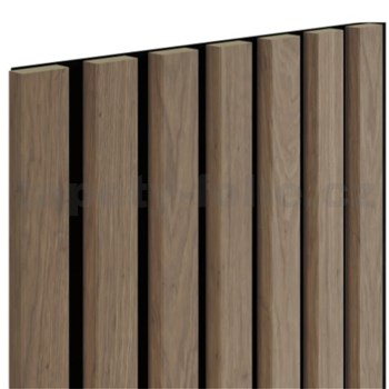 Akustické dekorační panely dub saragossa 3D lamely na filcovém podkladu 270 x 30 cm - 7 lamel
