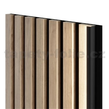 Akustické dek. panely LED dub saragossa 3D lamely na filc.podkl. 270 x 30 cm - 7 lamel (bez zdroje)