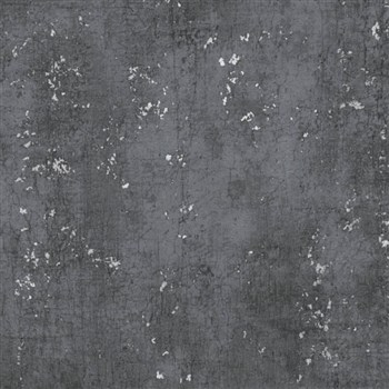 Vliesové tapety na zeď IMPOL Titanium 3 beton tmavě šedý se stříbrnou patinou