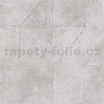 Odolné vliesové tapety na zeď Profitex moderní industriální vzor stříbrný na šedém podkladu