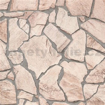 Vliesové tapety na zeď Wood´n Stone kámen štípaný světle hnědý