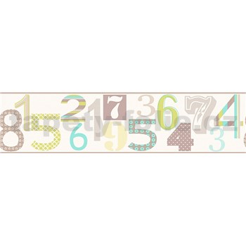 Vliesové bordury IMPOL barevné číslice 5 m x 13,5 cm - POSLEDNÍ KUSY