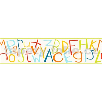 Vliesové bordury IMPOL barevná písmena 5 m x 13,5 cm