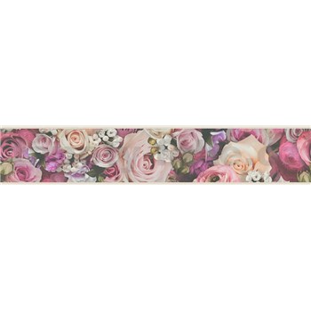 Vliesové bordury IMPOL květinová koláž - růže 5 m x 10,5 cm