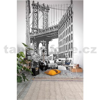 Vinylové fototapety na zeď MURALE Brooklynský most rozměr 1,59 x 2,8 m